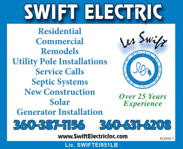 Over 25 years Experience, Les Swifts, Camano Island, WA