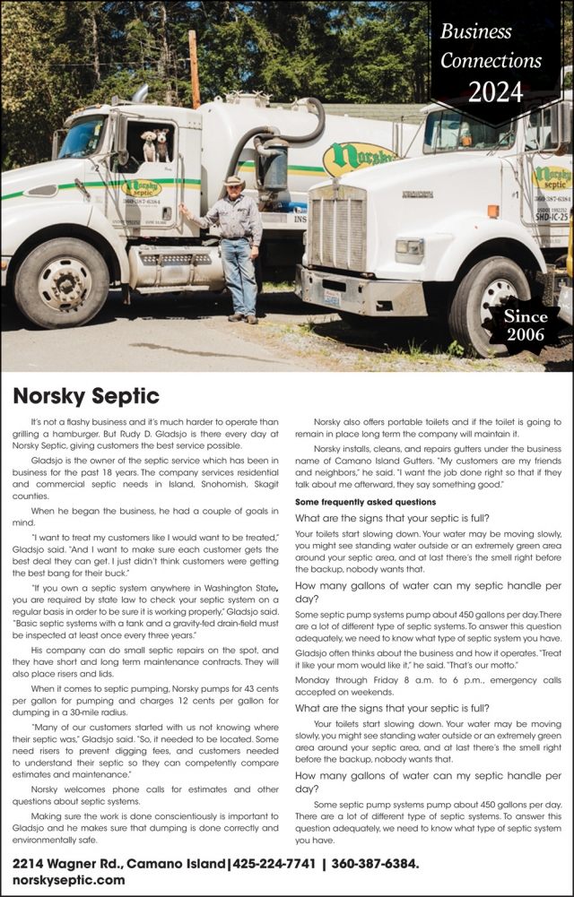 It's Not A Flashy Business, Norsky Septic