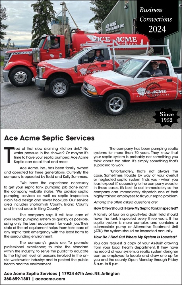 Tired of the Slow Draining Kitchen Sink?, Ace Acme Septic Services