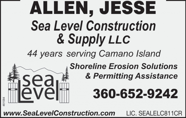 Allen, Jesse, Sea Level Construction