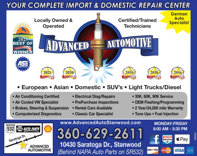 Your Complete Import & Domestic Repair Center, Advanced Automotive, Stanwood, WA