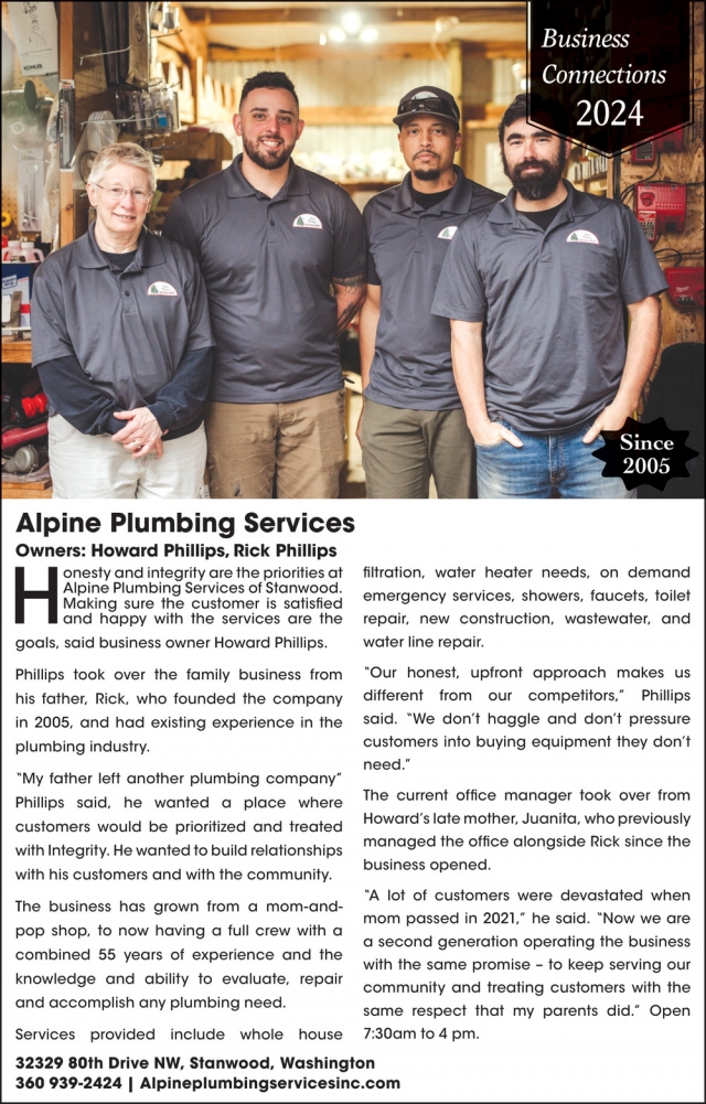 Since 2005, Alpine Plumbing