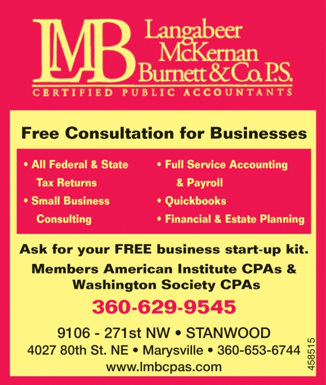 Free Consulation for Businesses, Langabeer McKernan Burnett & Co. P.S.