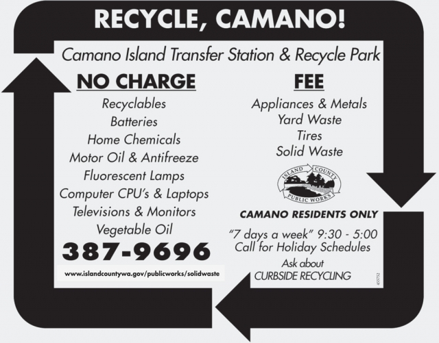 Recycle, Camano!, Camano Island Transfer Station & Recycle Park