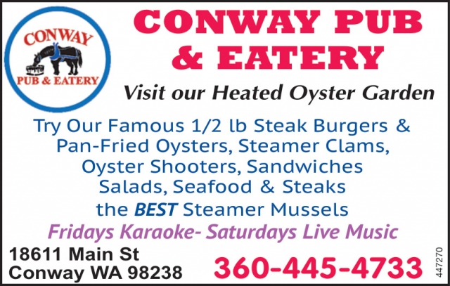 Visit our Heated Oyster Garden, Conway Pub & Eatery