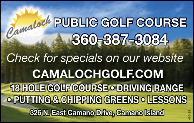 Check for Specials on our Website, Camaloch Public Golf Course