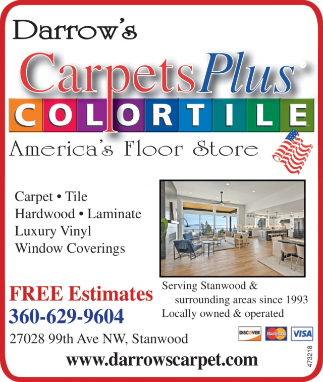 Free Estimates, Darrow's Carpets Plus Colortile, Stanwood, WA