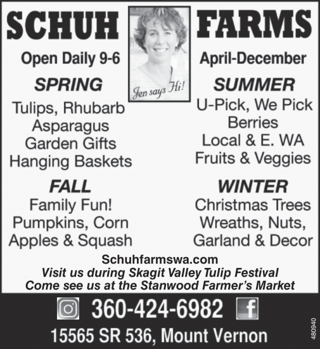 Open Daily 9-6, Schuh Farms