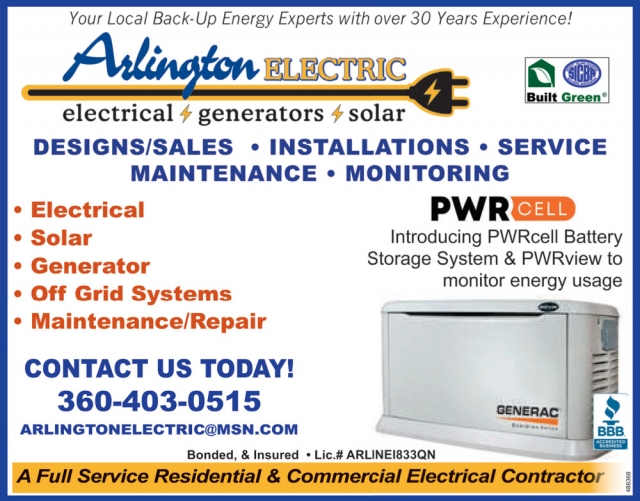 Contact Us Today!, Arlington Electric