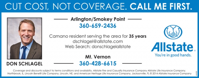 Cut Cost, Not Coverage. Call Me First., All State - Don Schlagel