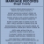 Marriage Records