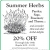 Summer Herbs