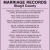Marriage Records 