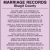 Marriage Records