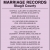 Marriage Records