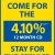 Come For The 4.10% 12 Month CD Stay For The Service.