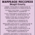 Marriage Records