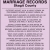 Marriage Records