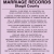 Marriage Records