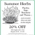 Summer Herbs