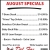 August Specials