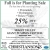 Fall is for Planting Sale