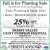 Fall is for Planting Sale