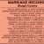 Marriage Records