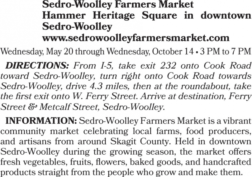 Sedro Wooley Farmers Market