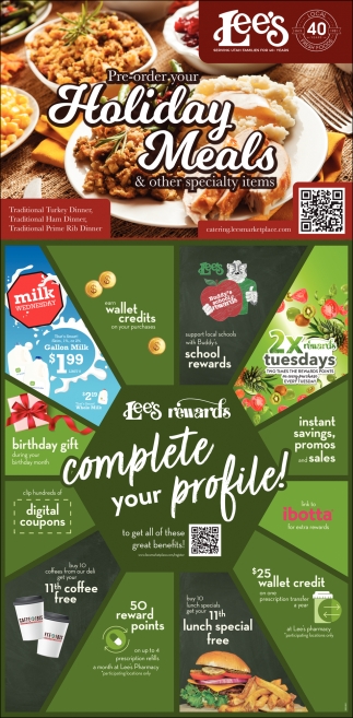 Pre Order Your Holiday Meals, Lee's Marketplace, Smithfield, UT