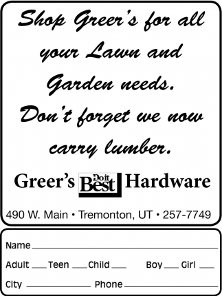 For All Your Lawn And Garden Needs