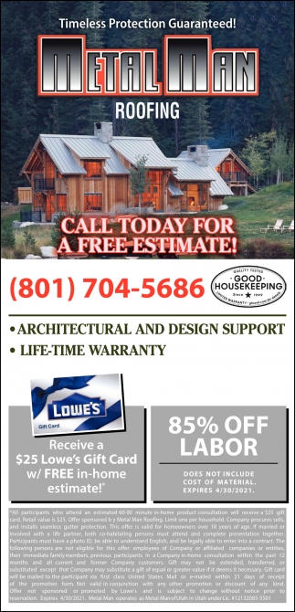 Call Today For A Free Estimate!