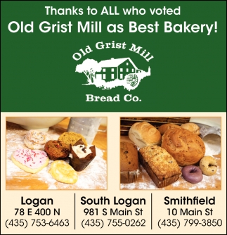Thanks o All Who Voted Old Grist Mill As Best Bakery!