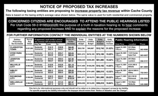 Notice Of Proposed Tax Increases