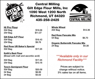 Availale Only In Our Richmond Facility