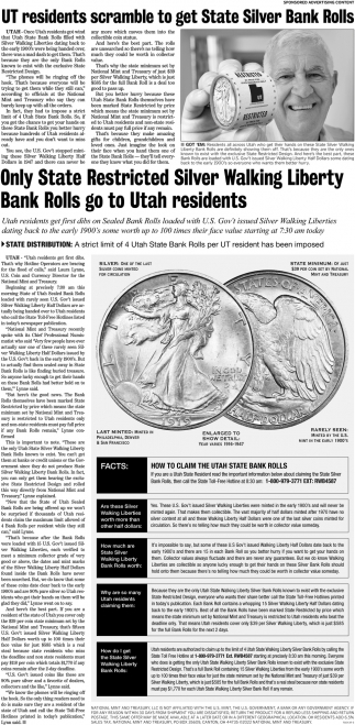 UT Residents Scramble To Get State Silver Bank Rolls