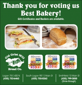 Thank You for Voting Us Best Bakery!