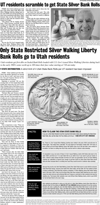 UT Residents Scramble To Get State Silver Bank Rolls