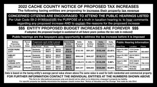 2022 Cache County Notice Of Proposed Tax Increases