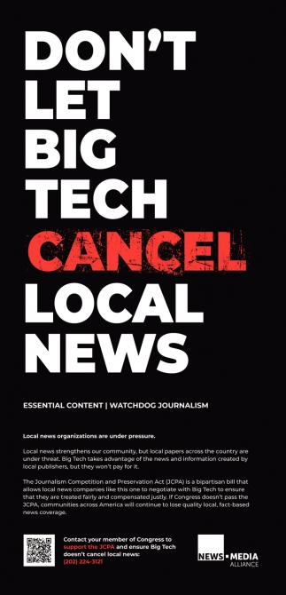 Don't Let Big Tech Cancel Local News