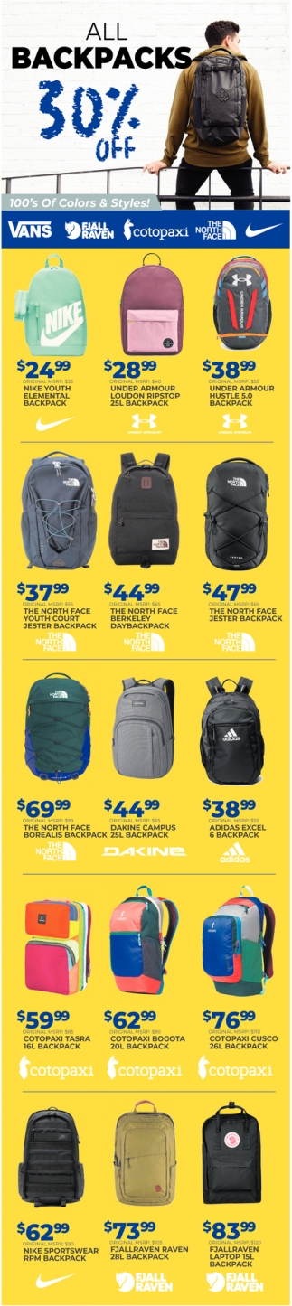 All Backpacks 30% OFF