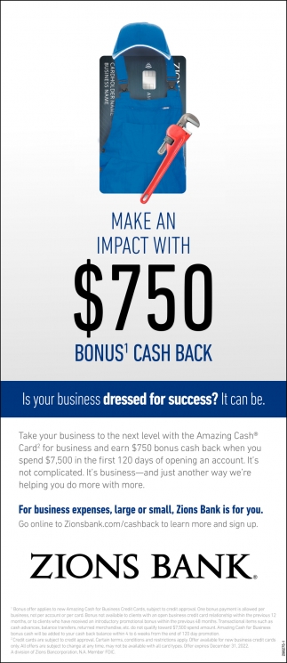 Make An Impact With $750 Bonus Cash Back