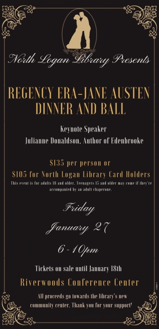 Regency Era-Jane Austen Dinner And Ball