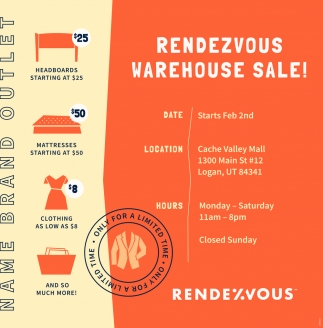 Rendezvous Warehouse Sale!