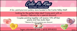 A Fun, Paint-Your-Own Pottery Store Located In The Cache Valley Mall