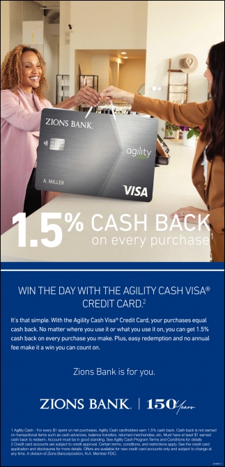 1.5% Cash Back On Every Purchase