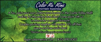 A Fun, Paint-Your-Own Pottery Store Located In The Cache Valley Mall