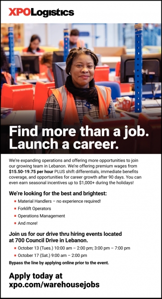 Find More Than A Job Launch A Career Xpologistics