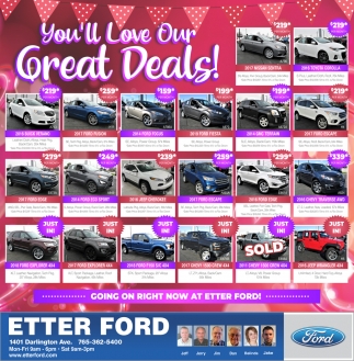 You'll Love Our Great Deals!