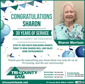Congratulations Sharon